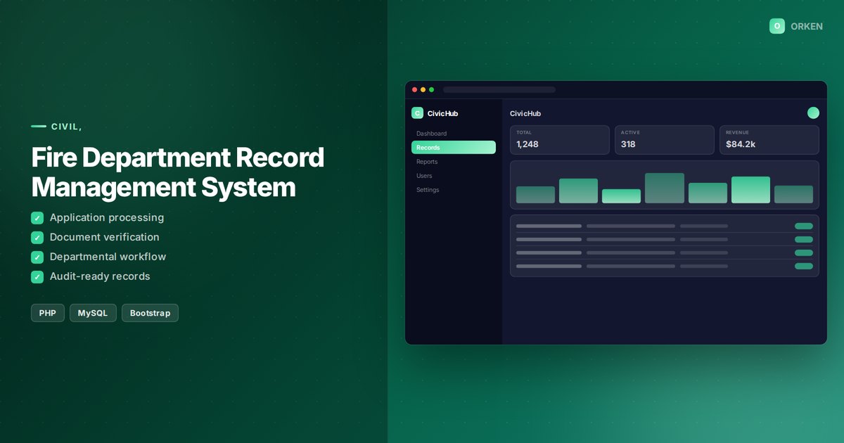 Fire Department Record Management System