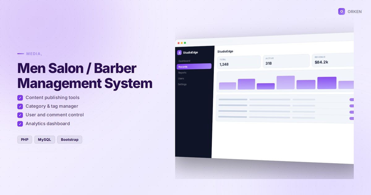 Men Salon / Barber Management System