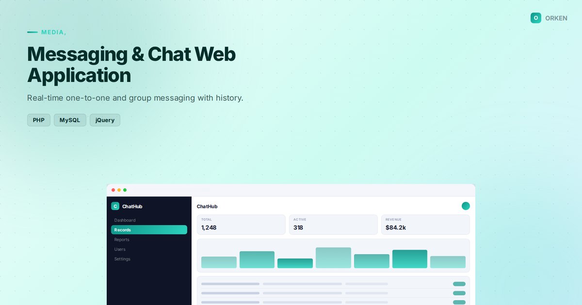Messaging & Chat Web Application