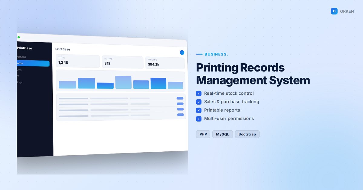 Printing Records Management System
