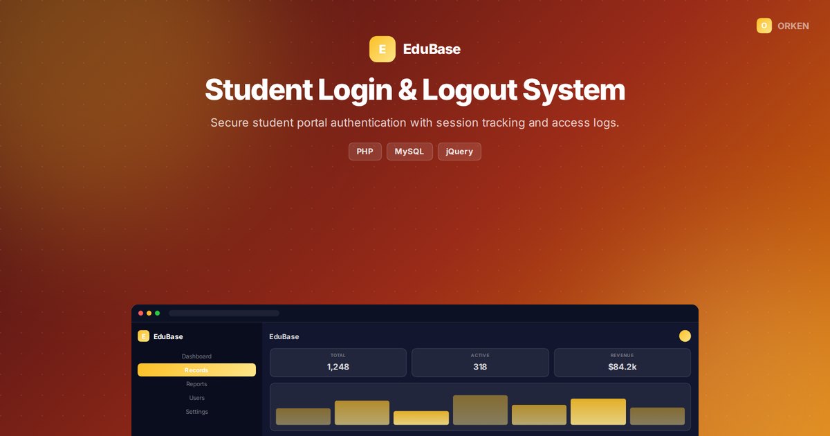 Student Login & Logout System